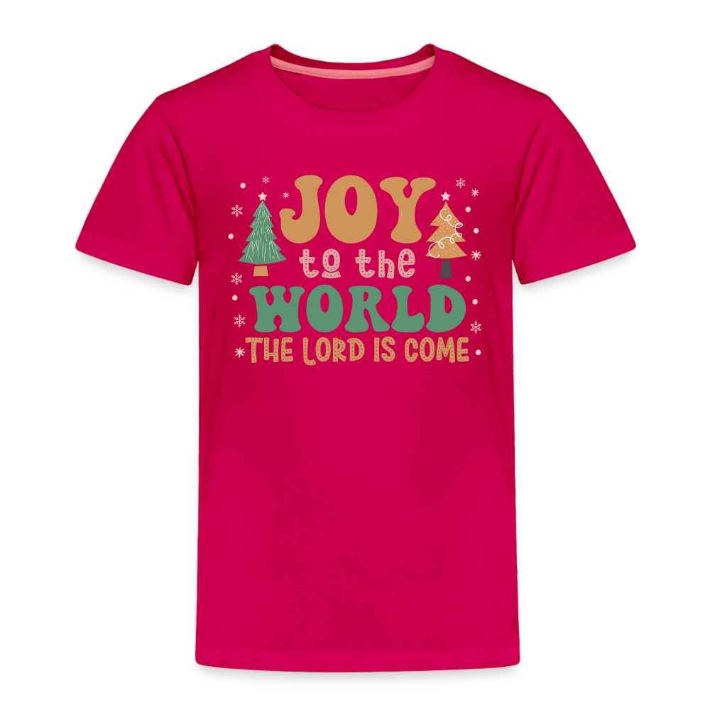 Joy to the Lord Christmas Family Toddler Premium T-Shirt - dark pink