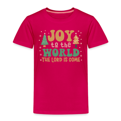 Joy to the Lord Christmas Family Toddler Premium T-Shirt - dark pink