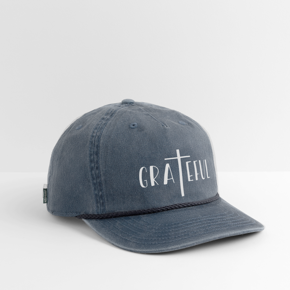 Grateful Hat Cap - washed navy