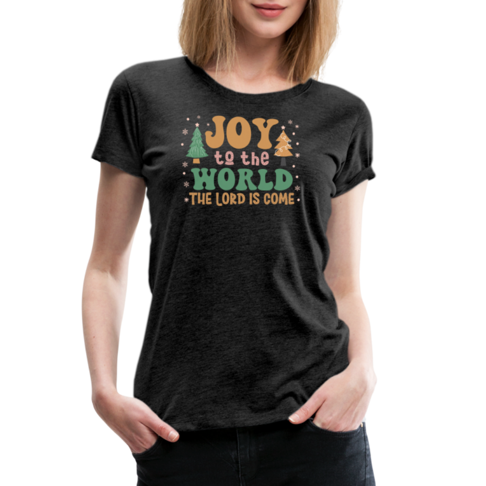 Joy to the World Christmas Family Women’s Premium T-Shirt - charcoal grey