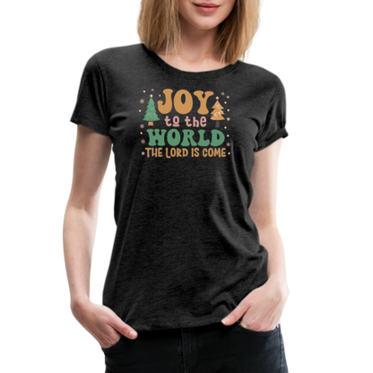 Joy to the World Christmas Family Women’s Premium T-Shirt - charcoal grey