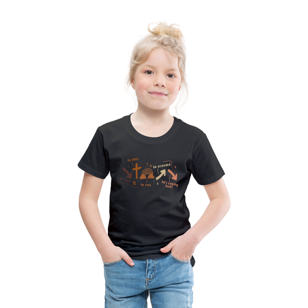 He Came He Died He Rose (Boho) Toddler T-Shirt - black