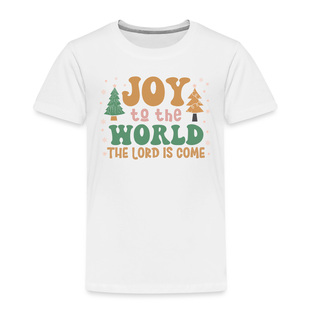 Joy to the Lord Christmas Family Toddler Premium T-Shirt - white