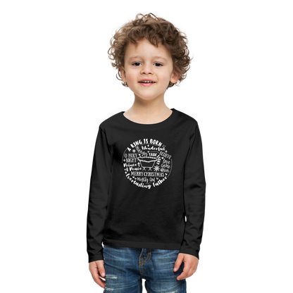 Manger Collage (W) Kid's Long Sleeve Shirt - black