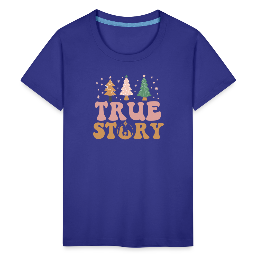 True Story Christmas Family Kids' Premium T-Shirt - royal blue