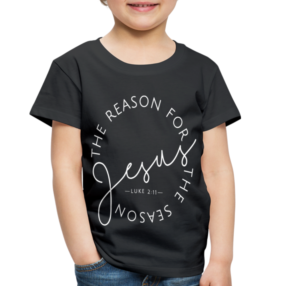 The Reason for the Season (W) Christmas Toddler Shirt - black