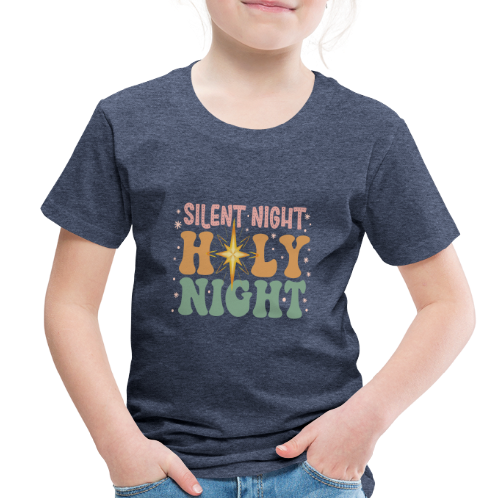 Silent Night Christmas Family Toddler Premium T-Shirt - heather blue