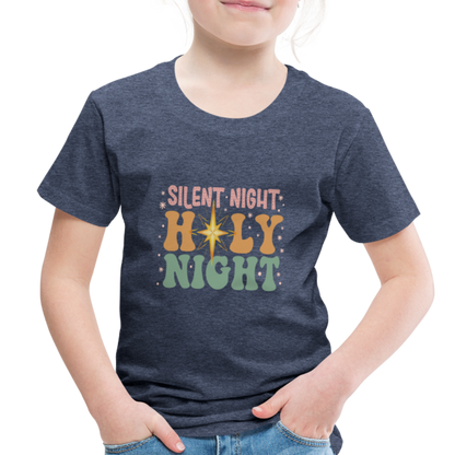 Silent Night Christmas Family Toddler Premium T-Shirt - heather blue