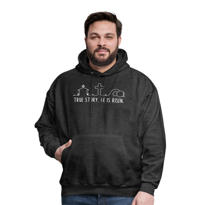 True Story He is Risen (W) Men's Sweater - charcoal grey