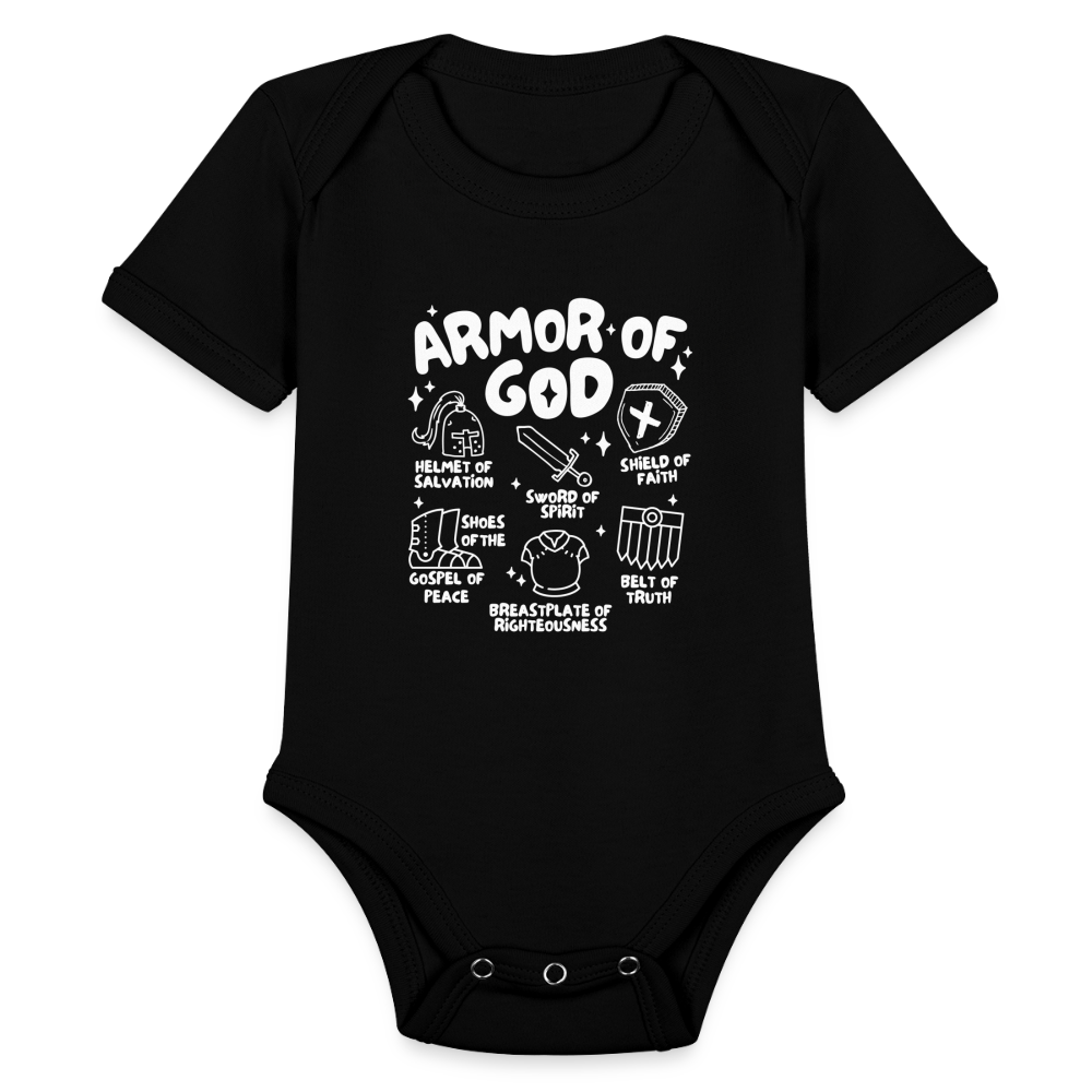 Armor of God Baby Onesie Bodysuit - black