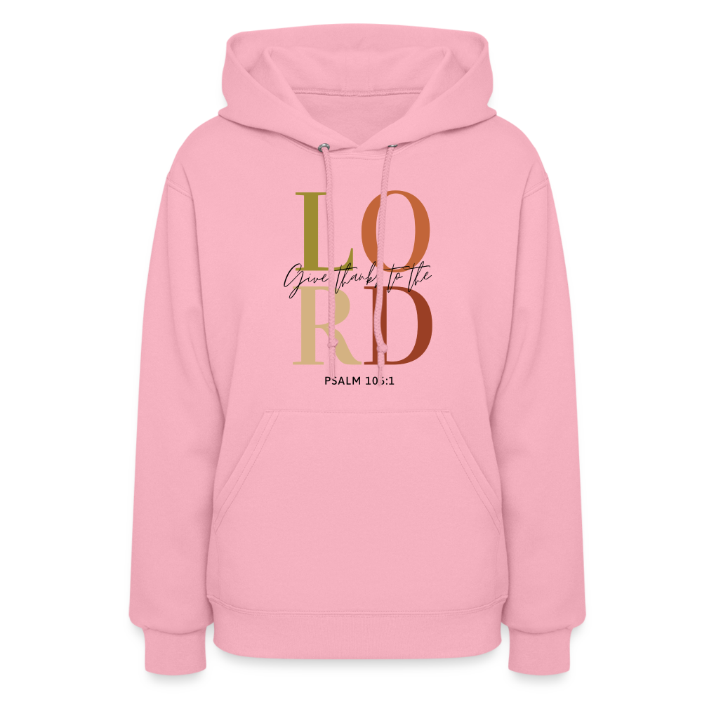 Give Thanks to the Lord Women's Hoodie - classic pink