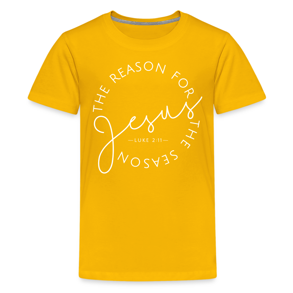 The Reason for the Season (W) Christmas Kids' Premium T-Shirt - sun yellow