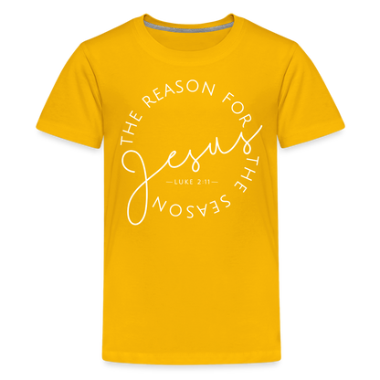 The Reason for the Season (W) Christmas Kids' Premium T-Shirt - sun yellow