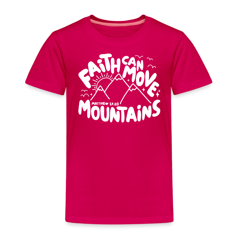 Faith Can Move Mountains (W) Toddler T-Shirt - dark pink