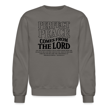 Perfect Peace Comes from the Lord Men's Sweater - asphalt gray