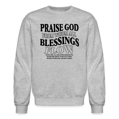 Praise God from Whom All Blessings Flow Men's Sweater - heather gray