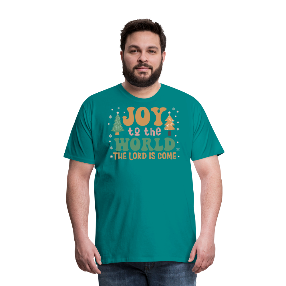 Joy to the World Christmas Family Men's Premium T-Shirt - teal