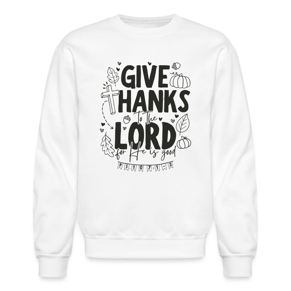 Give Thanks to the Lord Men's Sweater - white