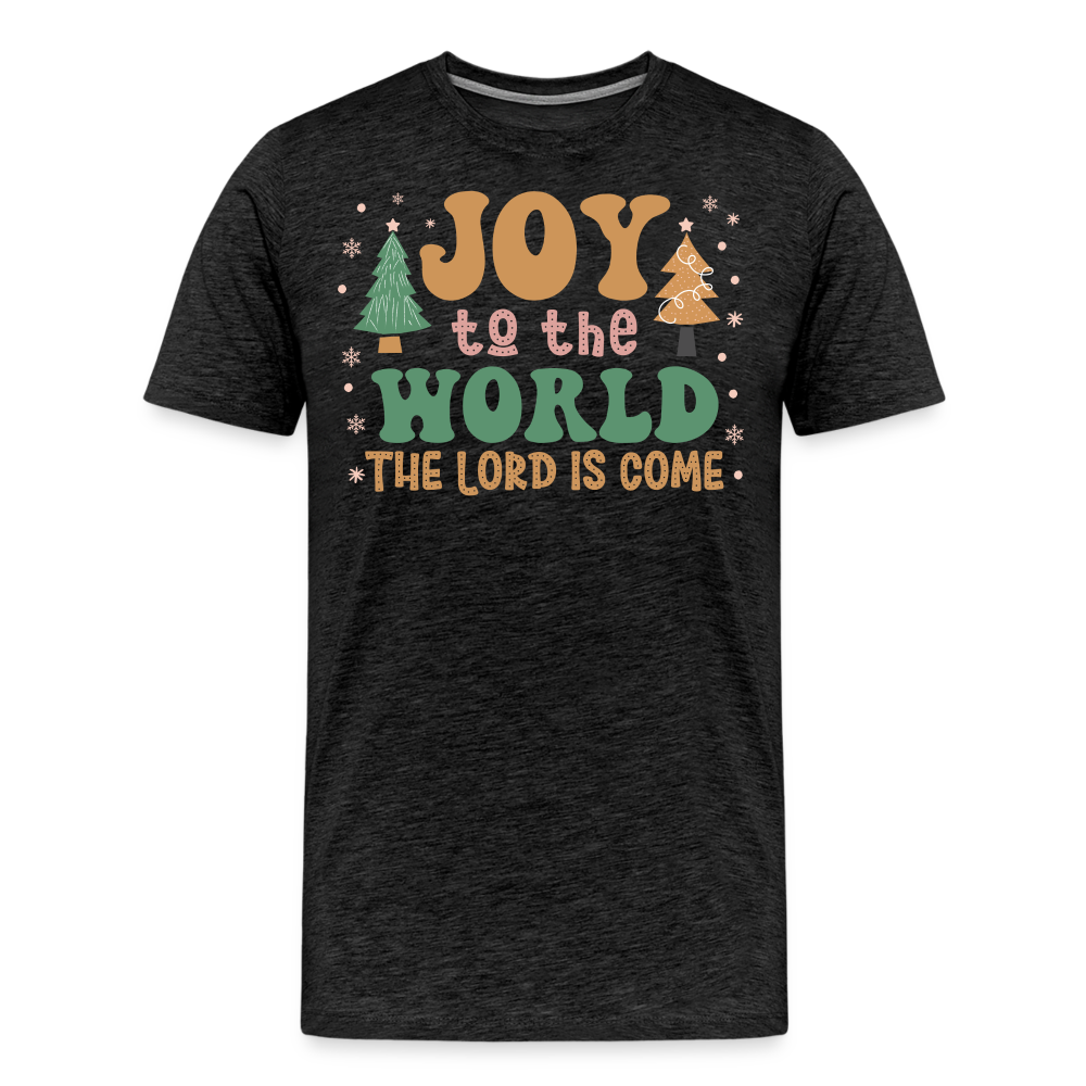 Joy to the World Christmas Family Men's Premium T-Shirt - charcoal grey