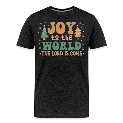 Joy to the World Christmas Family Men's Premium T-Shirt - charcoal grey