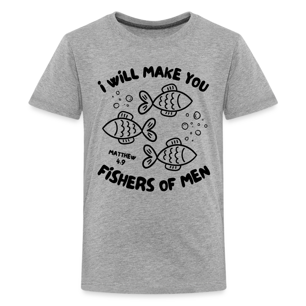 I Will Make You Fishers of Men Kid's T-Shirt - heather gray