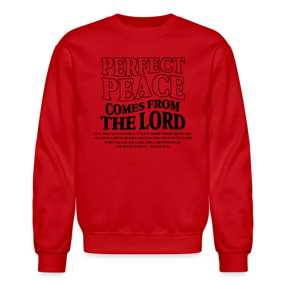 Perfect Peace Comes from the Lord Men's Sweater - red