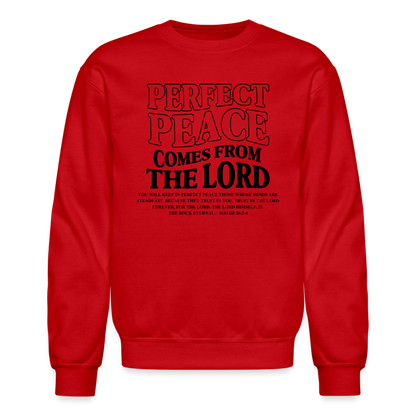 Perfect Peace Comes from the Lord Men's Sweater - red