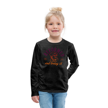 Reformed & Loving It (Color) Reformation Day Kid's Long Sleeve Shirt - charcoal grey