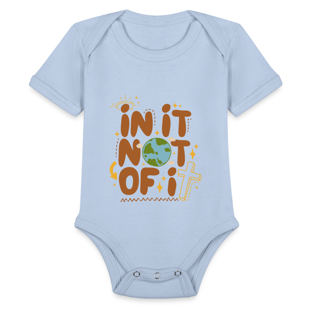 In It Not of It Baby Onesie Bodysuit - sky