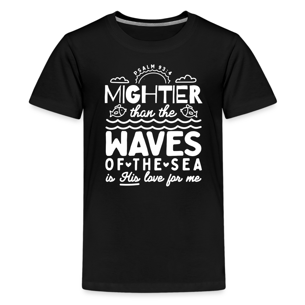 Mightier than the Waves of the Sea (W) Kid's T-Shirt - black