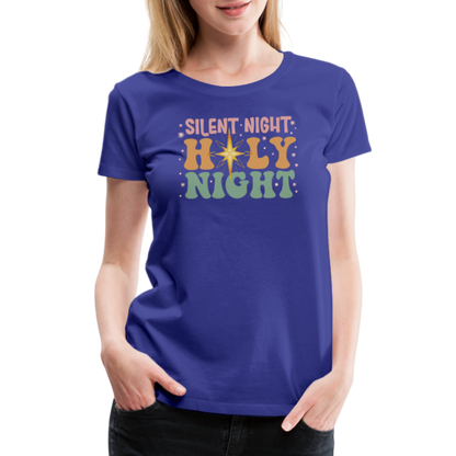 Silent Night Christmas Family Women’s Premium T-Shirt - royal blue