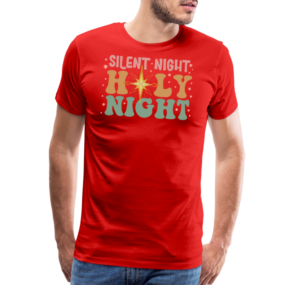 Silent Night Christmas Family Men's Premium T-Shirt - red