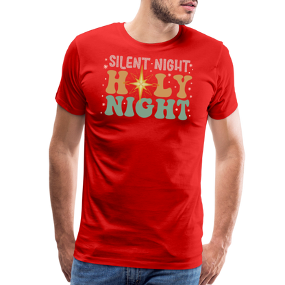 Silent Night Christmas Family Men's Premium T-Shirt - red