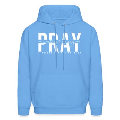 Pray Without Ceasing (W) Men's Hoodie - carolina blue