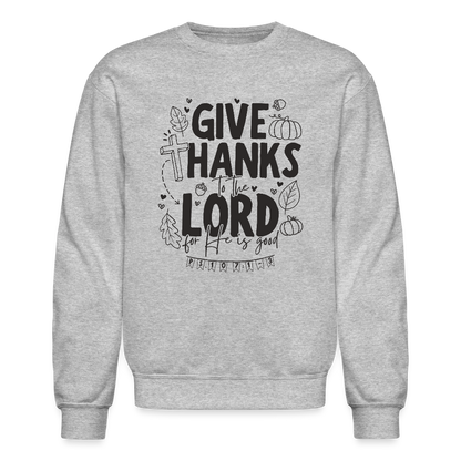 Give Thanks to the Lord Men's Sweater - heather gray