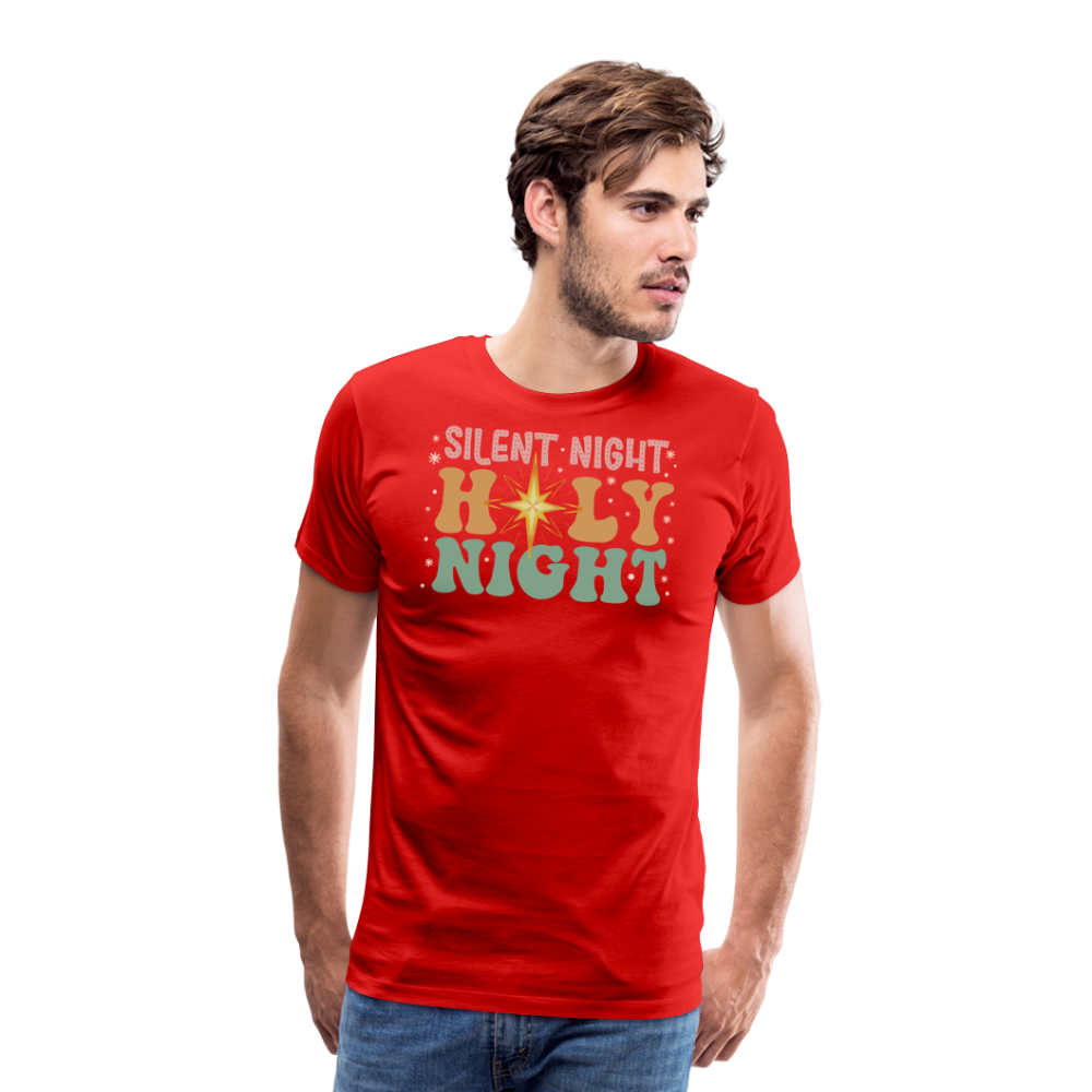 Silent Night Christmas Family Men's Premium T-Shirt - red