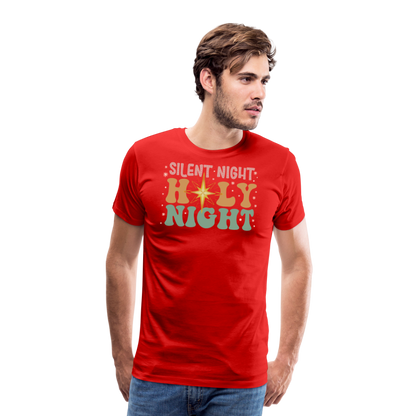 Silent Night Christmas Family Men's Premium T-Shirt - red