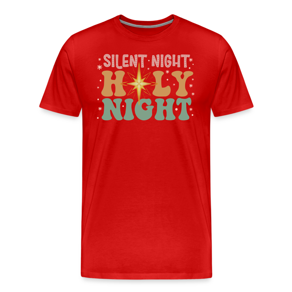 Silent Night Christmas Family Men's Premium T-Shirt - red