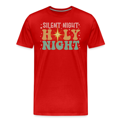 Silent Night Christmas Family Men's Premium T-Shirt - red