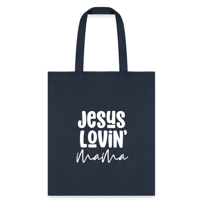 Jesus Lovin Mama Tote Bag - navy