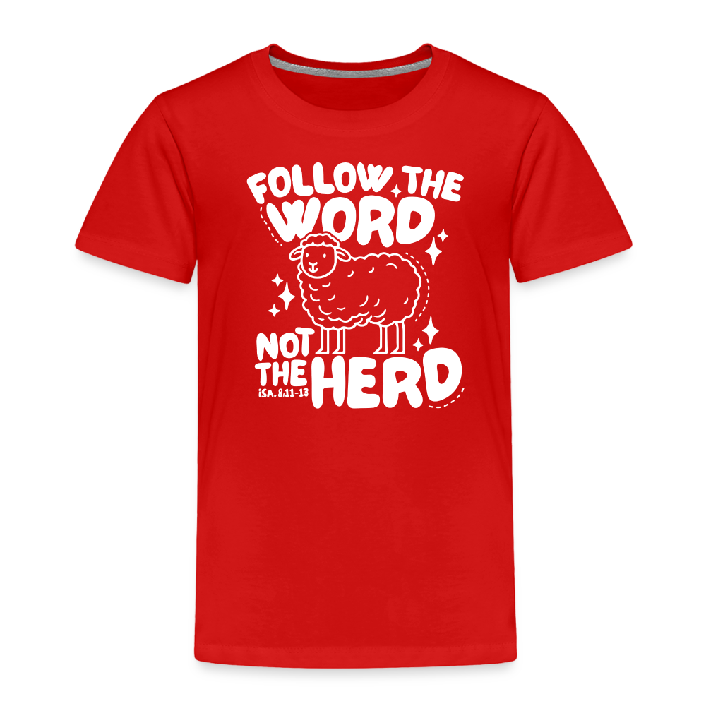 Follow the Word (W) Toddler T-Shirt - red