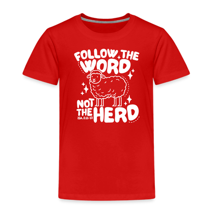 Follow the Word (W) Toddler T-Shirt - red