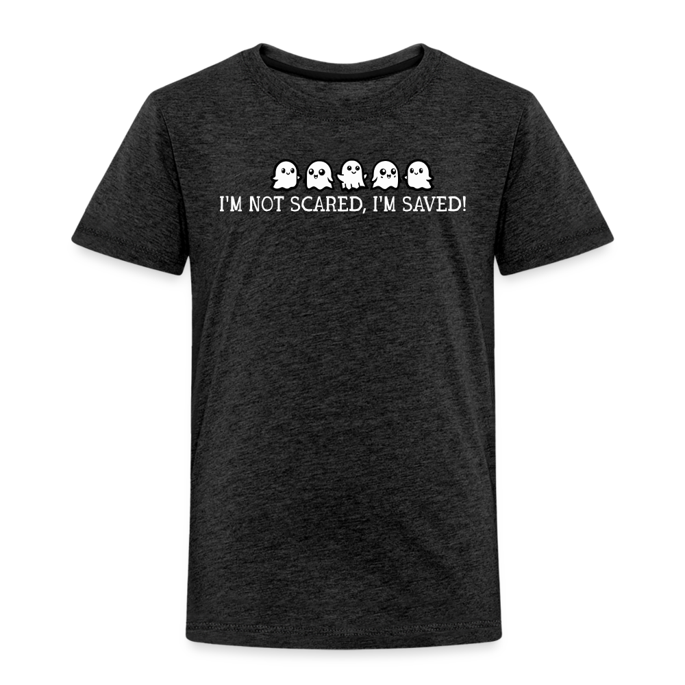 I'm Not Scared I'm Saved (W) Toddler T-Shirt - charcoal grey