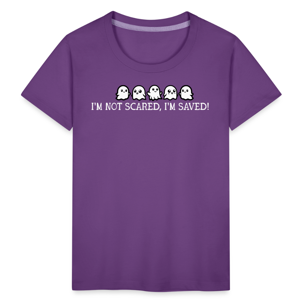 I'm Not Scared I'm Saved (W) Toddler T-Shirt - purple