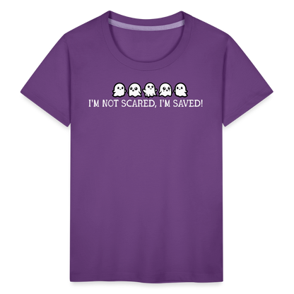 I'm Not Scared I'm Saved (W) Toddler T-Shirt - purple