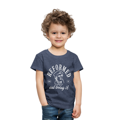 Reformed & Loving It (W) Reformation Day Toddler T-Shirt - heather blue