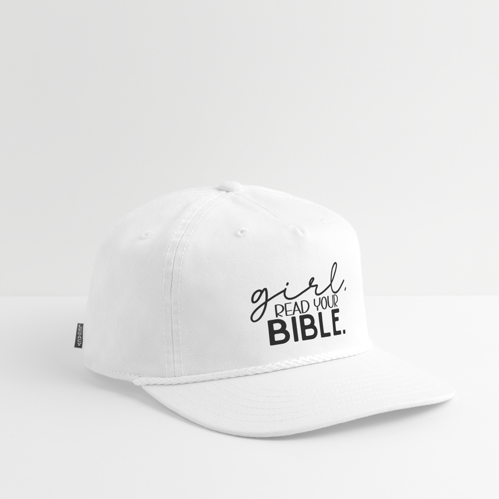 Girl Read Your Bible Hat Cap - white