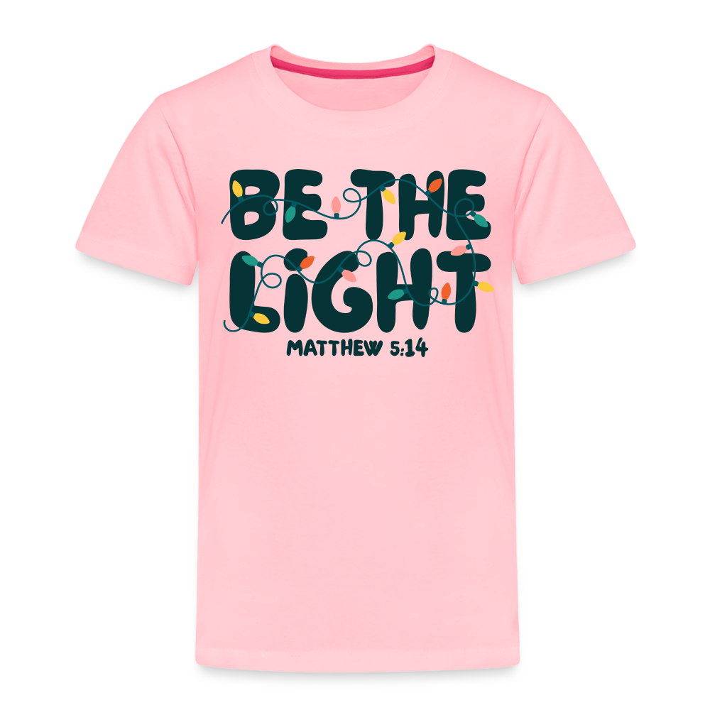 Be the Light Christmas Toddler Shirt - pink