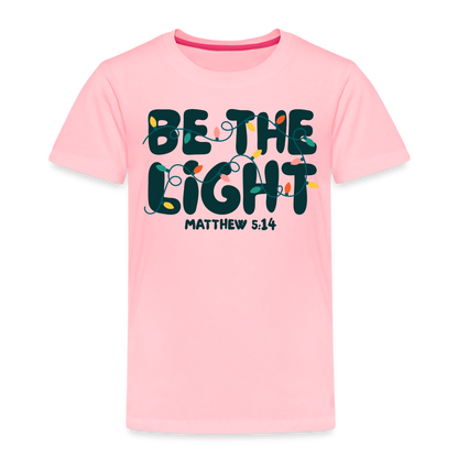 Be the Light Christmas Toddler Shirt - pink