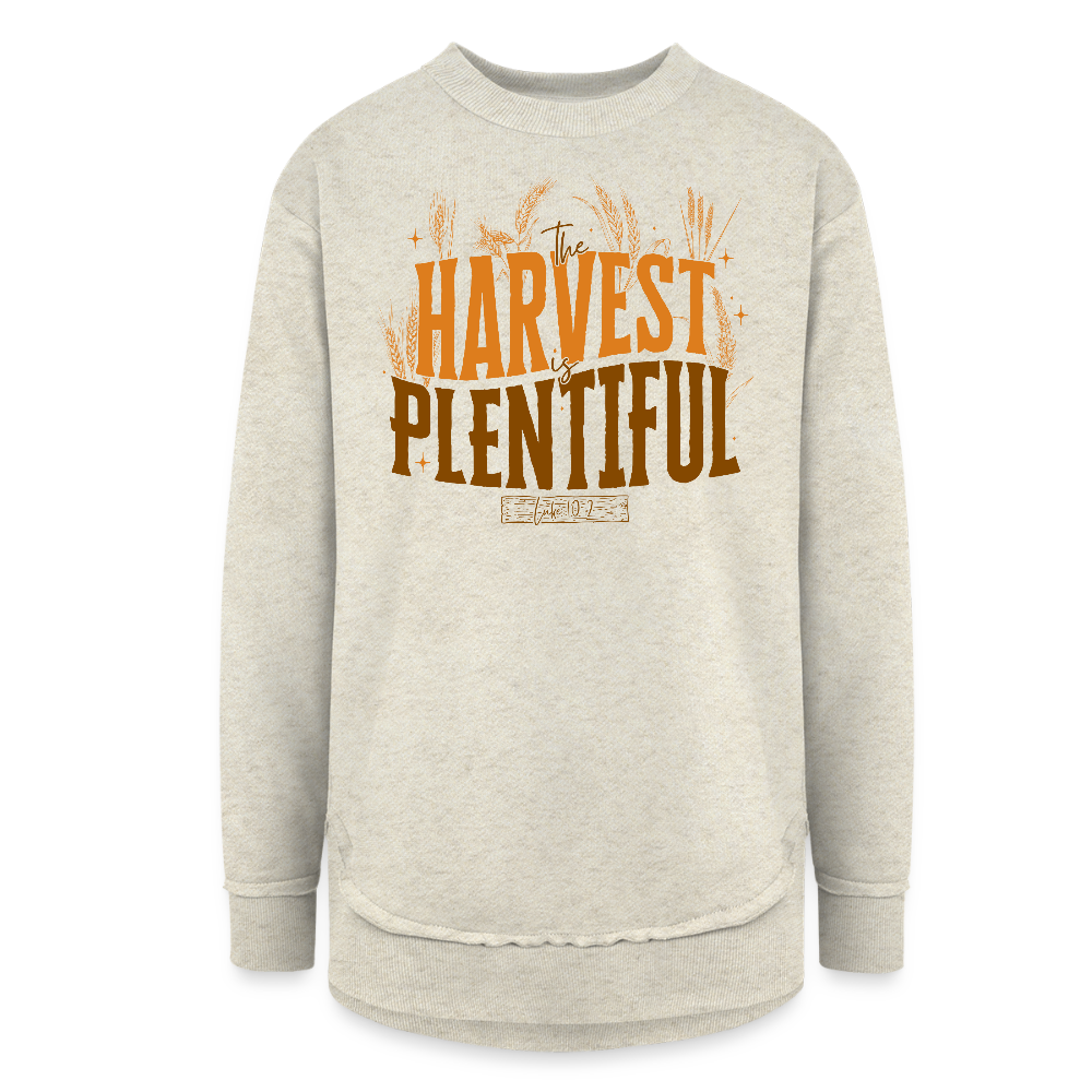 The Harvest is Plentiful Women's Long Sleeve Weekend Tunic - heather oatmeal